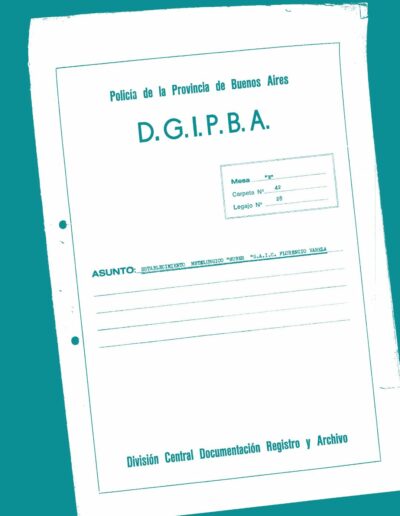 Carátula del Legajo del Establecimiento metalúrgico “Huber S.A.I.C. Florencio Varela”. CPM- Fondo DIPPBA- Div. Cen. AyF, Mesa B, Factor Gremial, carpeta 42, legajo 28.