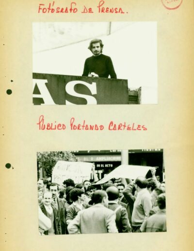 Fotografías del conflicto en la Comuna de Tigre. El 30 de septiembre de 1971 alrededor de 3000 personas se manifiestan en las inmediaciones para impedir la asunción del interventor. CPM- Fondo DIPPBA – Div. Cen. AyF, Mesa A, factor Partido político, Serie Antecedentes de Comuna. Año 1971