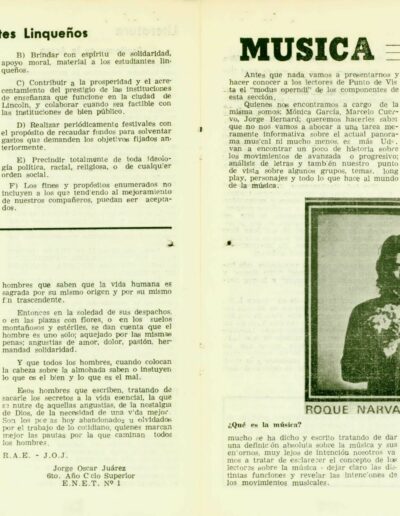 Publicación del Centro Estudiantes Linqueños: “Punto de vista”. CPM- Fondo DIPPBA- Div. Cen. AyF, Mesa A, factor estudiantil, Legajo 1. Año 1977.