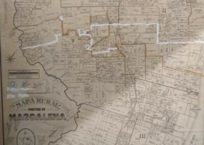 Mapa original donde se trazaron los límites del nuevo partido. MHPI.