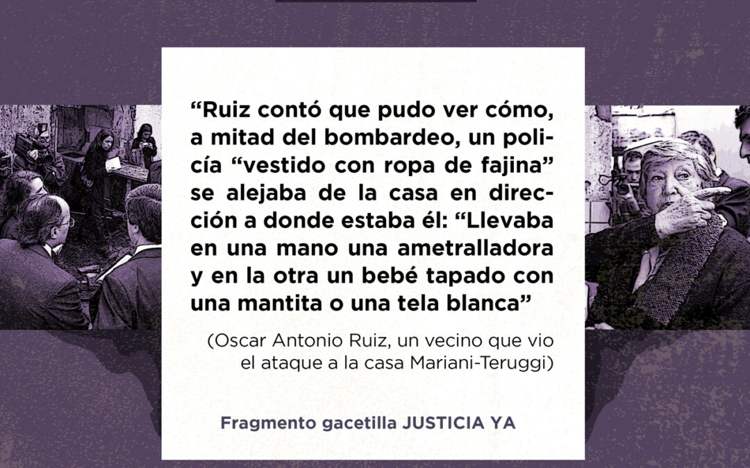 Caso Mariani-Teruggi: un vecino vio que un policía se llevaba un bebé en brazos
