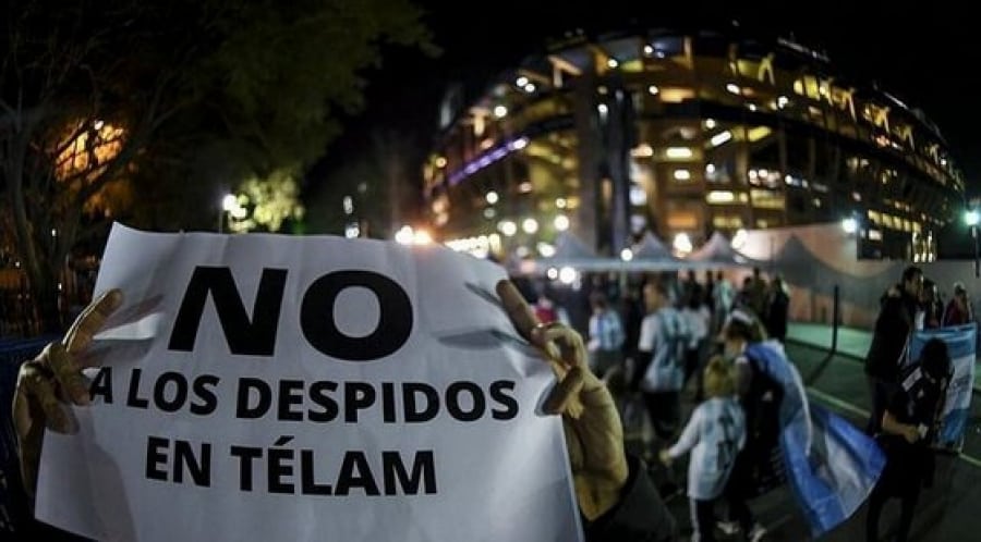 REPUDIO A LOS DESPIDOS EN LA AGENCIA TÉLAM El vaciamiento de los medios públicos atenta contra la democracia