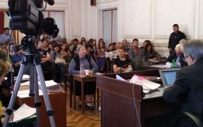 LAS Y LOS JÓVENES VAN AL JUICIO Más de 40 estudiantes en una nueva audiencia del juicio Brigada de San Justo