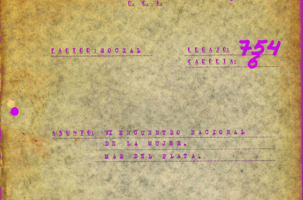 Perseguir la lucha: vigilancia de la DIPPBA al movimiento de mujeres