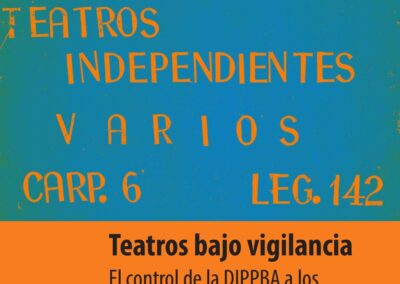 Libro | Teatros bajo vigilancia. El control de la DIPPBA a los teatros independientes